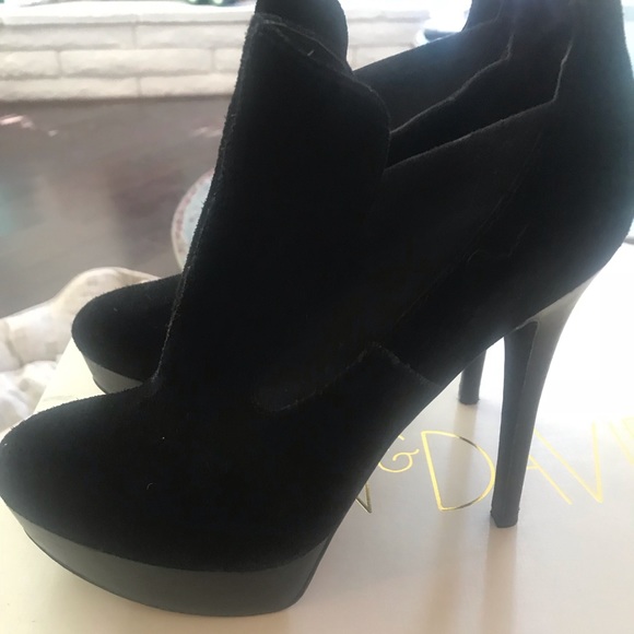 Joan & David Platform Suede Booties - Picture 1 of 5